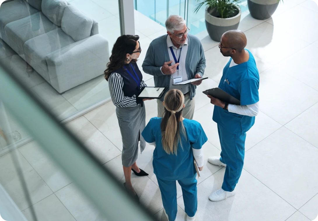 Healthcare professionals in a meeting