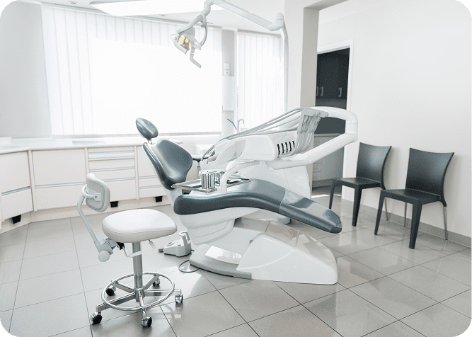 Empty dentist's room with equipment